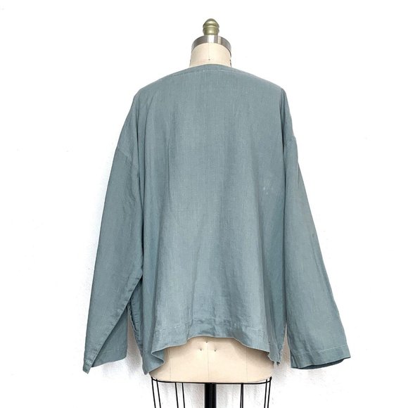MOD-O-DOC Linen Kimono Boxy Dolman Tunic Top M - Picture 5 of 7